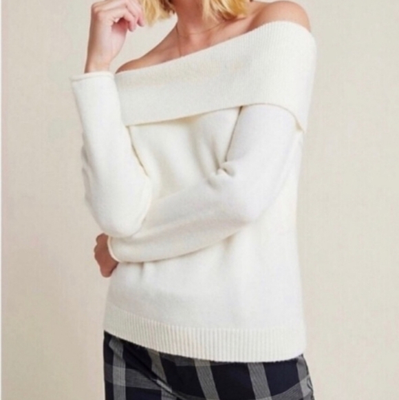 Anthropologie Sweaters - By Anthropologie Shelby Off shoulder Sweater